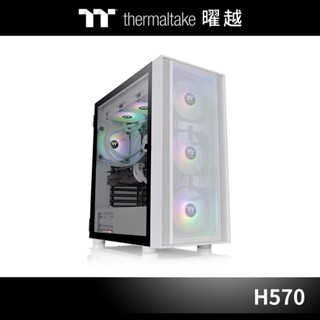 曜越 阿迪爾 H570 強化玻璃 中直立式 機殼 雪白版 CA-1T9-00M6WN-01