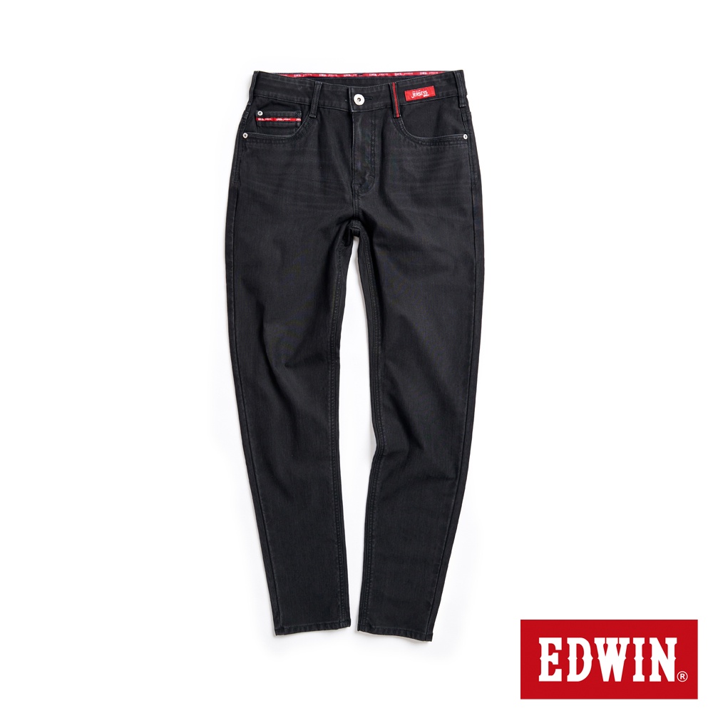 EDWIN 加大碼 東京紅360°迦績彈力機能錐形牛仔褲(黑色)-男款