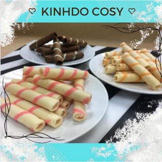 【越南】KINHDO COSY 捲心餅乾 (草莓/柳橙/可可)【WAFER CUỘN VỚI】
