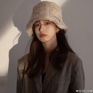 【限時免運】帽子女秋冬仿毛絨漁夫帽顯臉小韓版百搭保暖日系水桶盆帽 棉帽 保暖帽 包頭帽 針織帽 防寒帽