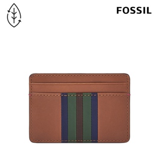 FOSSIL Bronson 真皮卡夾-藍綠條紋 ML4533875