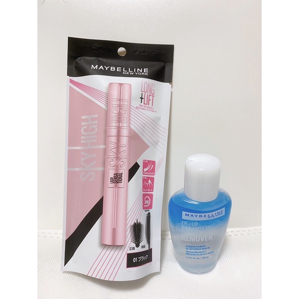 《現貨》MAYBELLINE 媚比琳 飛天翹防水睫毛膏送眼唇卸妝液