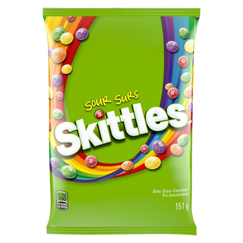 ((現貨)) SKITTLES 彩虹糖 酸軟糖 分享包 酸酸彩虹 莓果彩虹 加拿大代購 151g