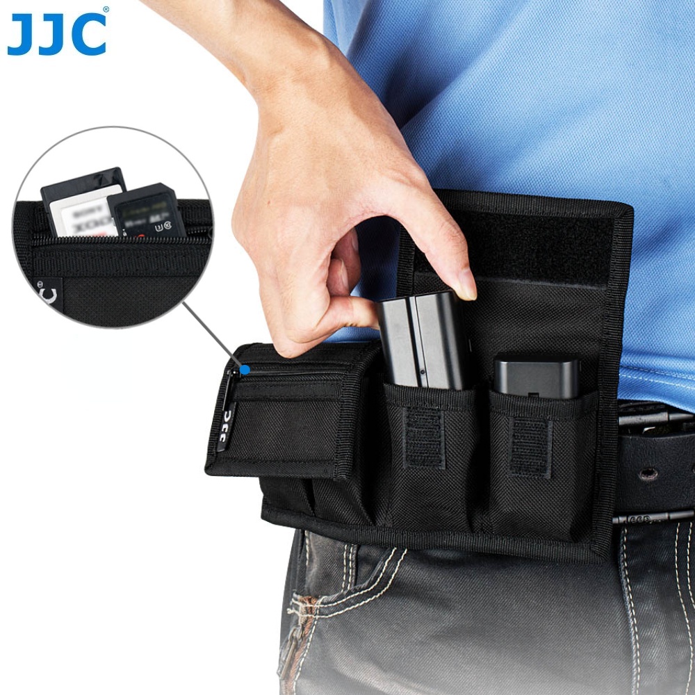 JJC 相機電池收納袋 掛腰式皮帶扣固定電池包 NP-FW50 NP-FZ100 NP-W126 NP-W126S 等