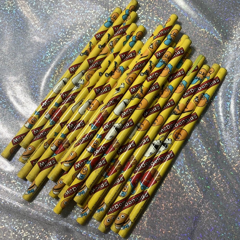 早期收藏 1999 麥當勞 鉛筆 圓桿鉛筆 裝飾 漢堡 薯條 可樂 馬鈴薯 童年復古老物