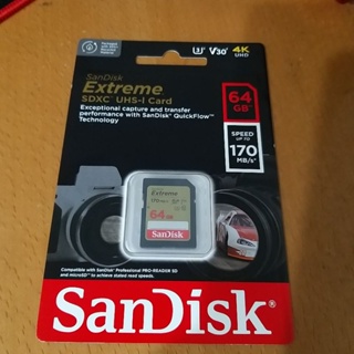 SanDisk SDXC 64GB 記憶卡 170mb 4K 可用 數位相機 單眼相機