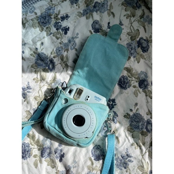 二手 富士 Fuji mini8 湖水藍 Tiffany 藍 拍立得 付外保護袋與部分底片