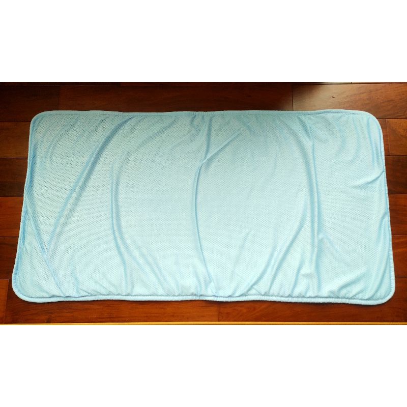 韓國 GIO Pillow - 智慧二合一有機棉超透氣排汗嬰兒床墊 藍色 (二手)