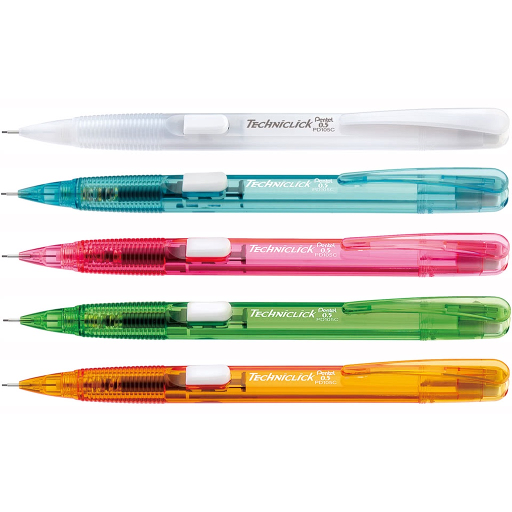 【CHL】PENTEL TECHNICLICK PD105C 果凍側壓自動鉛筆 0.5MM自動鉛筆 半透明自動筆 果凍筆