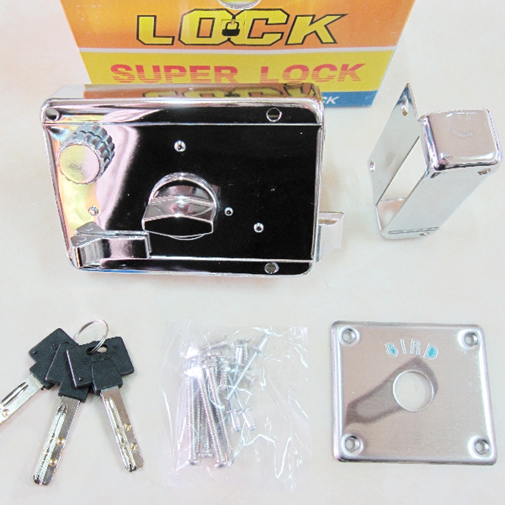 BIRD 以色列三段鎖 同號（2組一起賣）單開 電白 新卡巴鑰匙 連體式三段鎖 隱藏式門鎖 大門鎖 防盜鎖 LI002