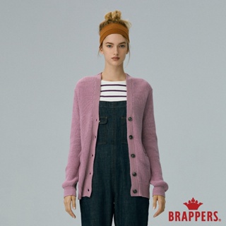 BRAPPERS 女款 V領排釦開襟衫-紫
