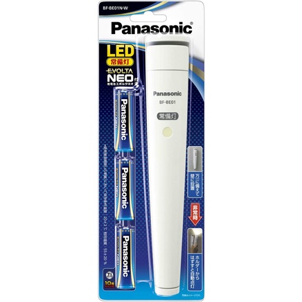 【蝦米美日】全新 日本原裝 Panasonic LED手電筒 BF-BE01N-W（附Evolta電池）常備燈