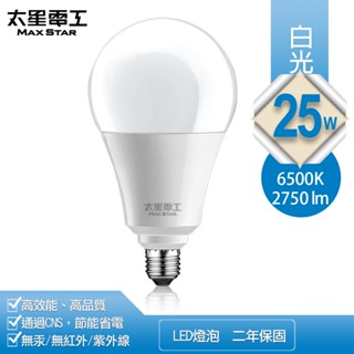 🛒【太星電工】25W超節能LED燈泡(白光) A825W