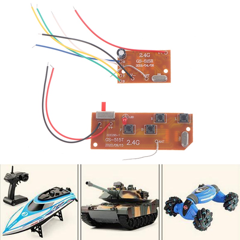 2.4g 4CH RC 遙控器 27MHz 電路 PCB 發射器接收板,帶天線收音機,適用於 RC 汽車卡車