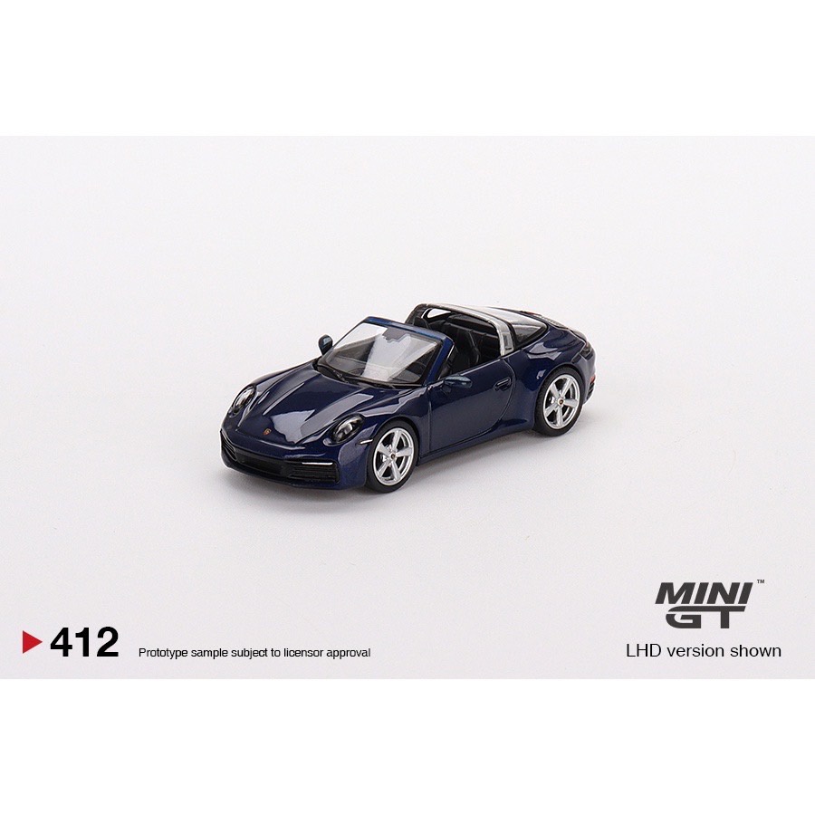 Mini GT 1/64 保時捷 Porsche 911 Targa 4S Blue 412 MASH 雙門 敞蓬車