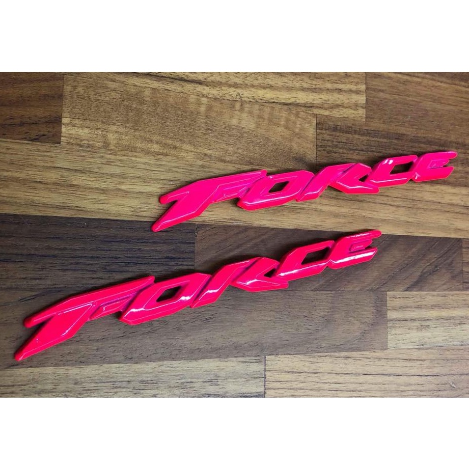 YP機車精品 FORCE 粉紅 LOGO 車身LOGO 標誌 車殼 側貼 FORCE155 車身 立體 貼紙 鍍鈦 彩鈦