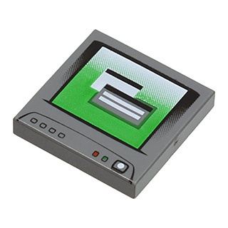 LEGO 樂高 深灰色 2X2 印刷 電腦螢幕 3068bpb0851