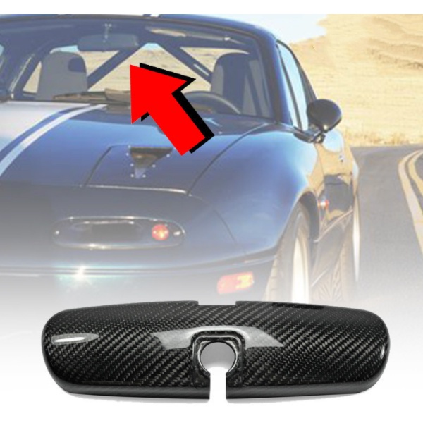 （全台可安裝）Mazda MX5 NA NB升級室內後視鏡 高品質碳纖維後視鏡罩 MX5碳纖內飾