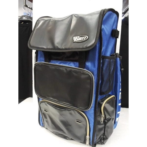 BRETT 布瑞特 職業級 超大容量 後背式裝備袋 可放四支球棒(SD-00052)寶藍/黑