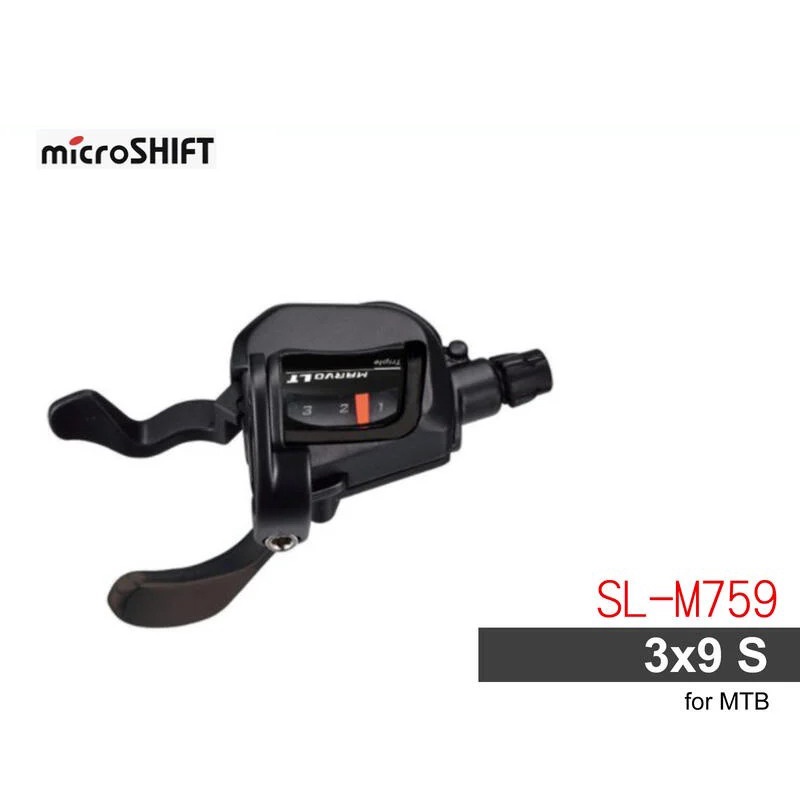 microSHIFT SL-M759 3x9速前變速把手 MARVO LT[03100539]【飛輪單車】