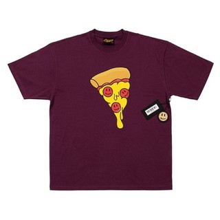 小賈斯汀 Drew House Pizza Ss Tee Berry 披薩 笑臉 LOGO 短袖 短t T恤 衣服