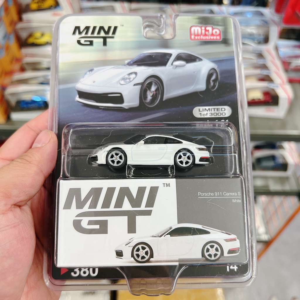 (小賈車庫) MINI GT 1/64 #380 保時捷 Porsche 911 992 Carrera S White