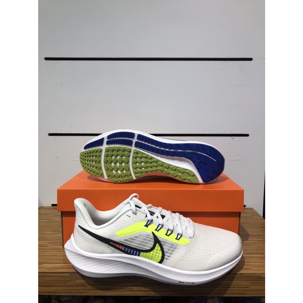 【NIKE】AIR ZOOM PEGASUS 39 男鞋 慢跑鞋 運動 彈性 透氣 白黃色DX1627-100