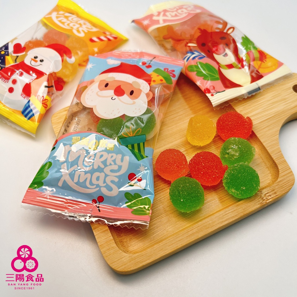 【三陽食品】聖誕Q軟糖400g(約17包) 聖誕節糖果 禮物 蝦皮代開發票