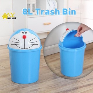 哆啦夢 寵物垃圾桶 4L/8L 垃圾桶桌面防臭垃圾桶垃圾桶廚房可愛卡通 Hello Kitty Melody 汽車垃圾桶
