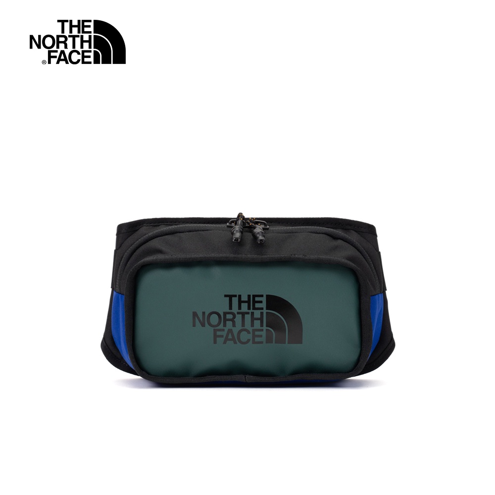 The North Face北面男女款綠藍撞色結實耐磨休閒腰包｜3KZX8N6