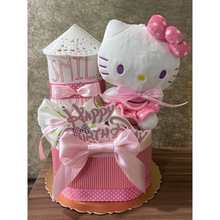 Hello Kitty 凱蒂貓 尿布蛋糕 新生兒禮盒 滿月禮盒 彌月禮盒