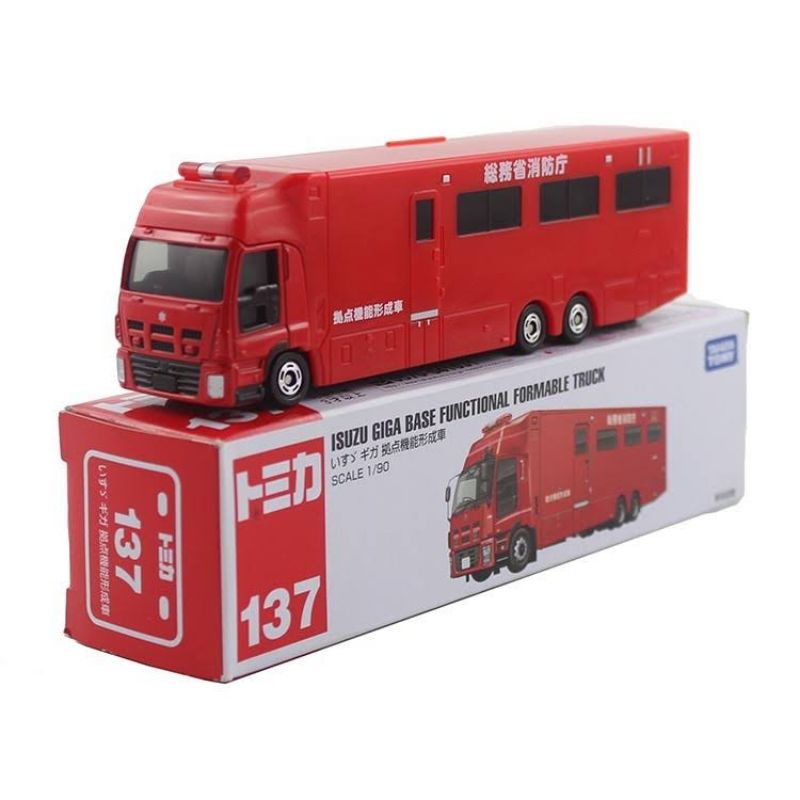 Tomica LONG ISUZU GIGA BASE 功能型卡車 137 TAKARA TOMY 壓鑄卡車挖掘機禮品玩