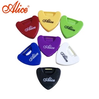 【台灣弦樂打擊樂器專賣店】 ALICE AT010A PICK 收納盒 pick夾 PICK盒 彈片夾 彩色 心型 吉他