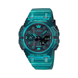 【CASIO G-SHOCK】藍牙碳纖維半透明雙顯運動腕錶-幻炫藍/GA-B001G-2A/台灣總代理公司貨享一年保固