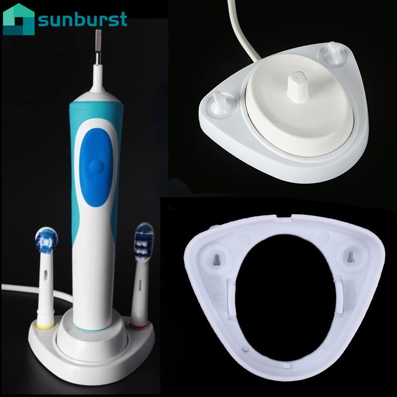 Oral-b 通用圓頭電動牙刷底座支架帶充電器孔浴室配件收納盒牙刷頭接收器