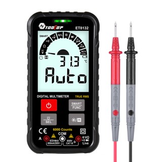 TOOLTOP ET8132 88英寸顯示屏 高精度手持數字三用電表 按鍵式智慧萬用表 交直流電壓電表