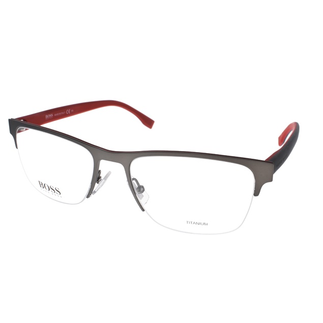 【HUGO BOSS】光學眼鏡 簡約時尚百搭半框(灰-銀#HB0739 KBX)【原價買 230美金】
