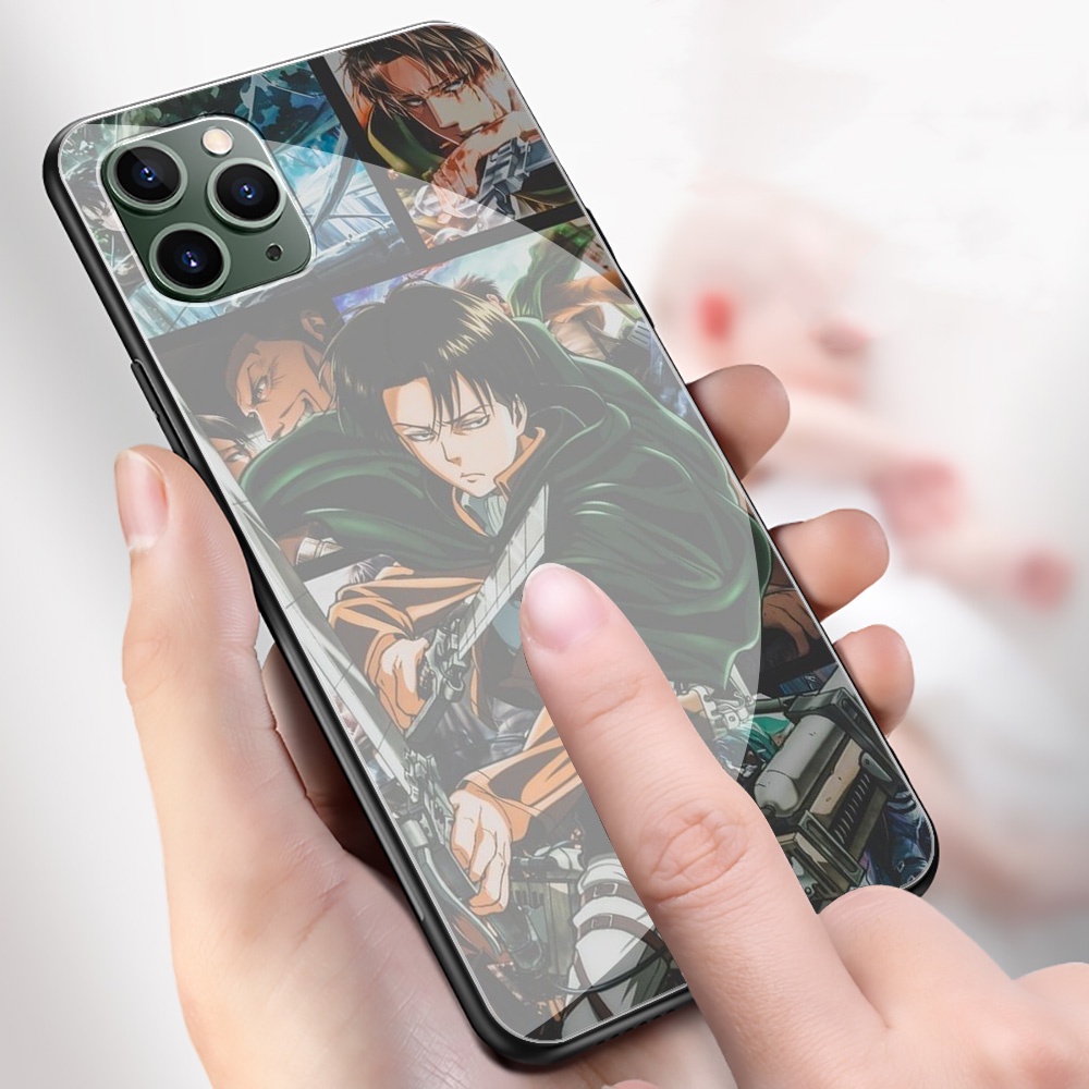 Image of Iphone SE 2020 13 Mini Pro Max 軟邊鋼化玻璃保護套 XK3 動漫進擊的巨人 Levi 手機 #4