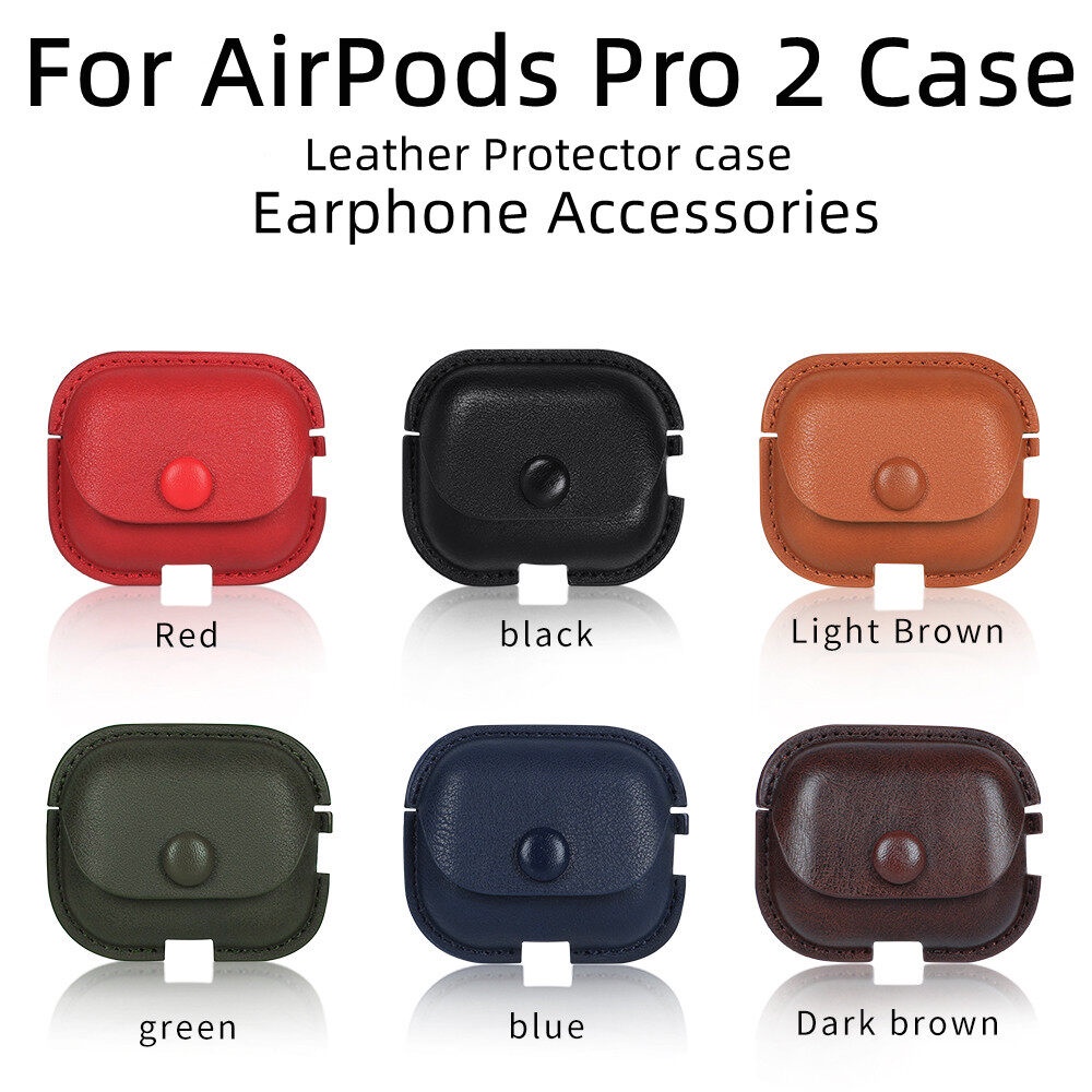 適用於 AirPods Pro 2nd Pro2 Funda 軟包的皮革無線耳機保護套 2022 保護套保護套(僅限保護