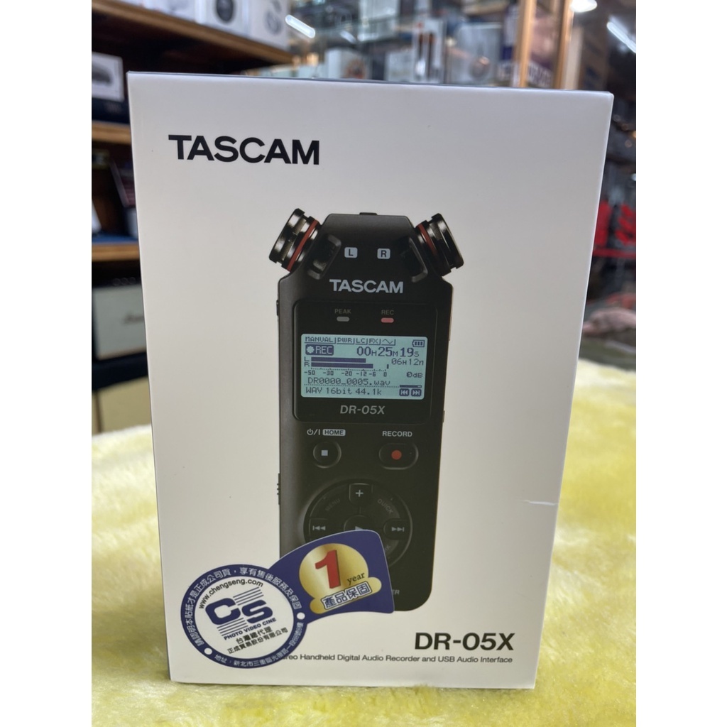 公司貨 保固一年 TASCAM DR-05X 錄音機 學生課堂/會議錄音/ 攜帶型錄音筆 可當USB麥克風  視聽影訊