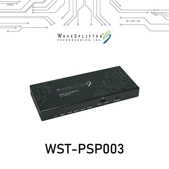 WAVESPLITTER 威世波 HDMI 2.0 4K@60Hz 一進四出影像分配器(WST-PSP003)