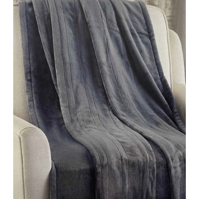 【蝦皮優惠免運】👍電熱毯Brookstone 冬天必備        保暖毯。灰色