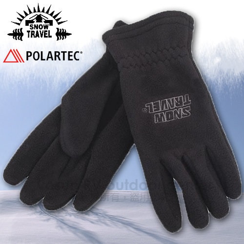 【SNOW TRAVEL】美國 Polartec Windbloc級 防風手套.彈性柔軟.透氣.防潑水_黑_AR-9