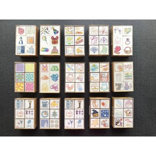 【Micia Crafts】絕版盒裝印章組 手帳印章 木頭印章 可愛印章 裝飾卡片 趣味印章