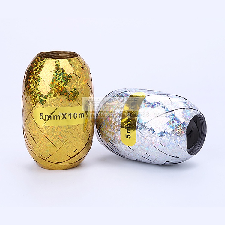 【貝迪】金色銀色氣球繩子幻彩鐳射氣球繩彩蛋閃光珠光色氦氣氣球彩繩裝飾