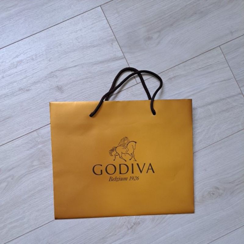 比利時Godiva chocolate 提袋購物袋紙袋 禮物袋子大號比利時巧克力提袋