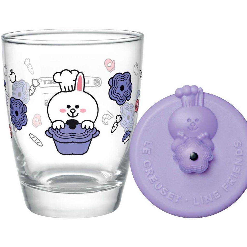 LE CREUSET X LINE FRIENDS 兔兔 CONY花形鍋 連蓋玻璃杯 正版授權商品