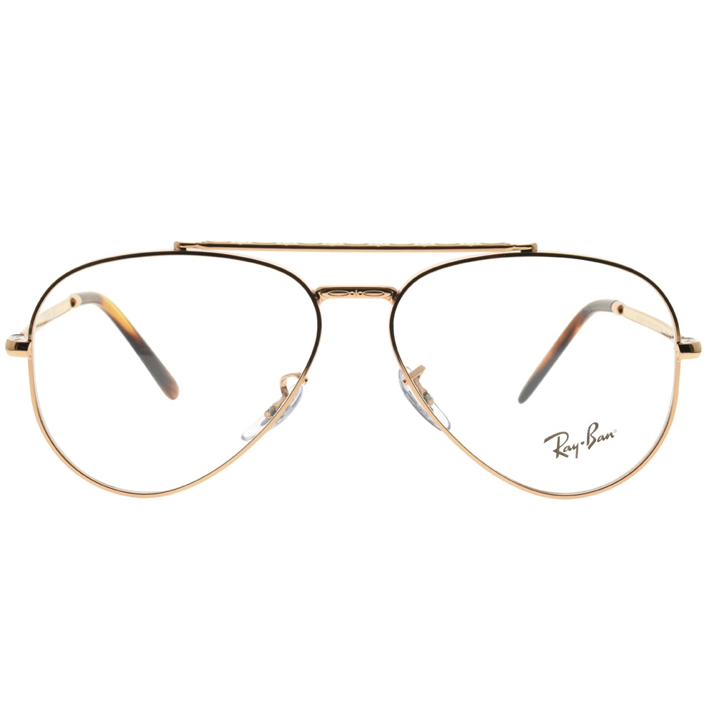 RayBan 光學眼鏡 RB3625V 3094-58mm 復古雙槓飛行款 眼鏡框 - 金橘眼鏡