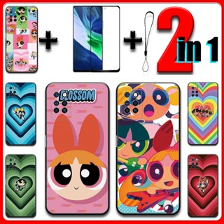 2 合 1 適用於 Infinix Note 10 Pro 10 Pro NFC 手機殼帶鋼化玻璃陶瓷螢幕保護膜飛天小女