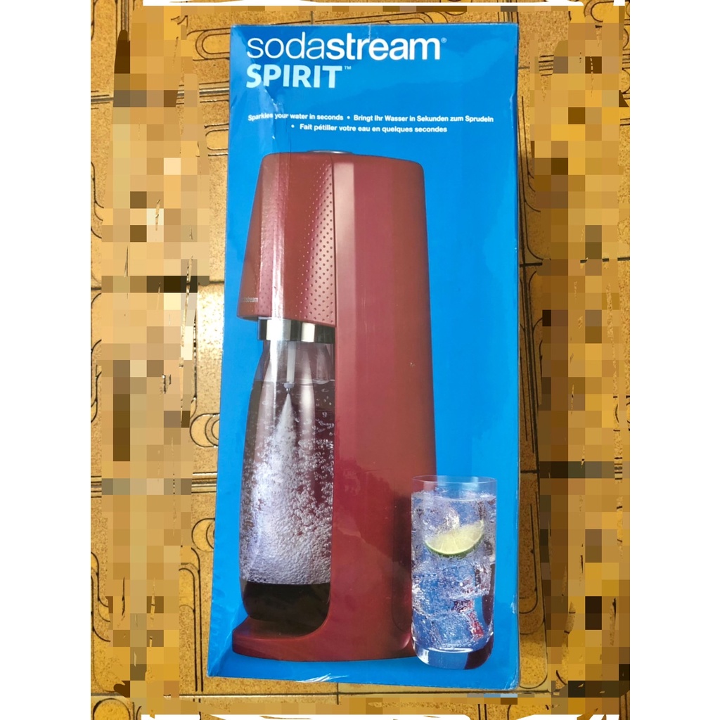 Sodastream Spirit 自動扣瓶氣泡水機(紅)